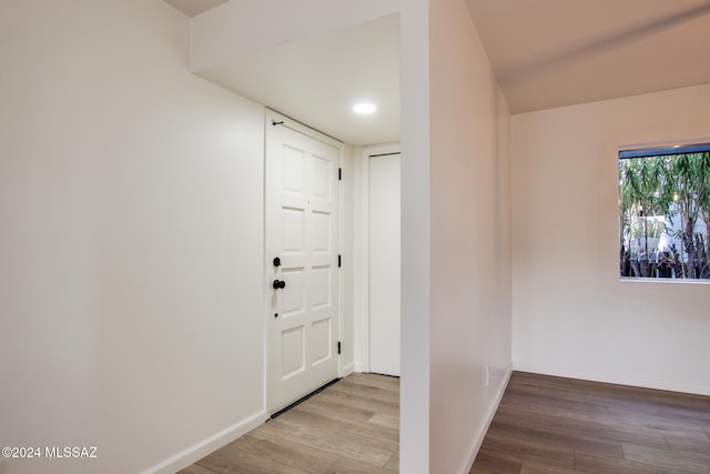 entryway featuring light hardwood / wood-style floors