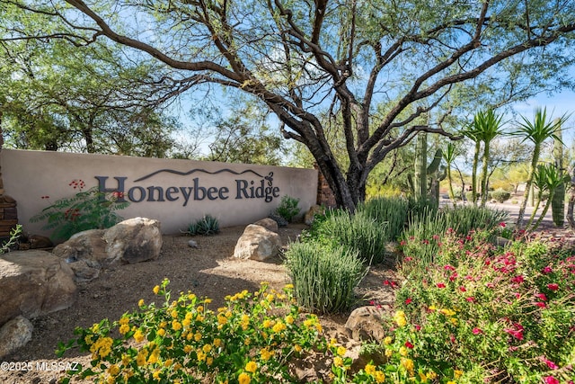 view of community sign