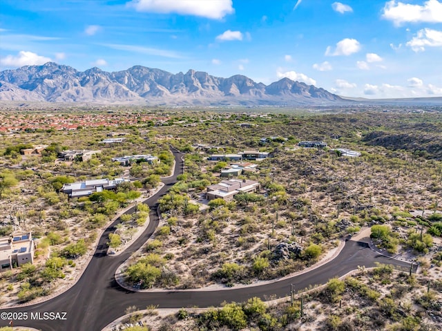 bird's eye view featuring a mountain view