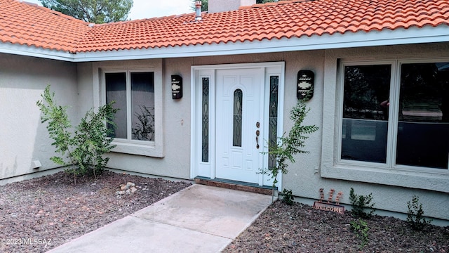 view of doorway to property