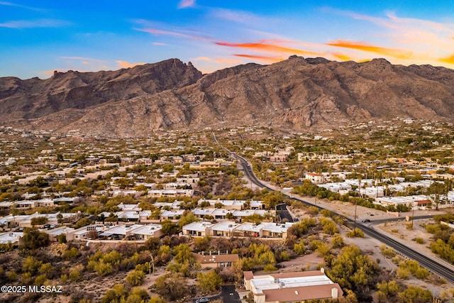 mountain view with a residential view