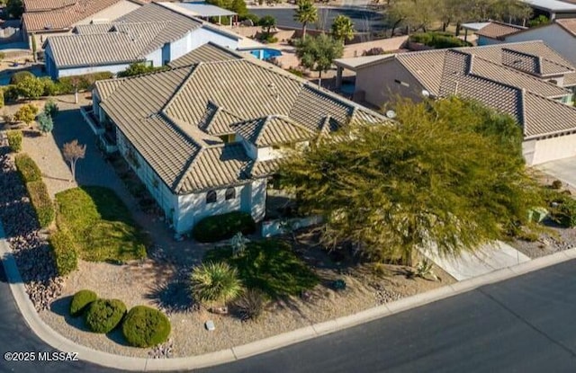 bird's eye view with a residential view