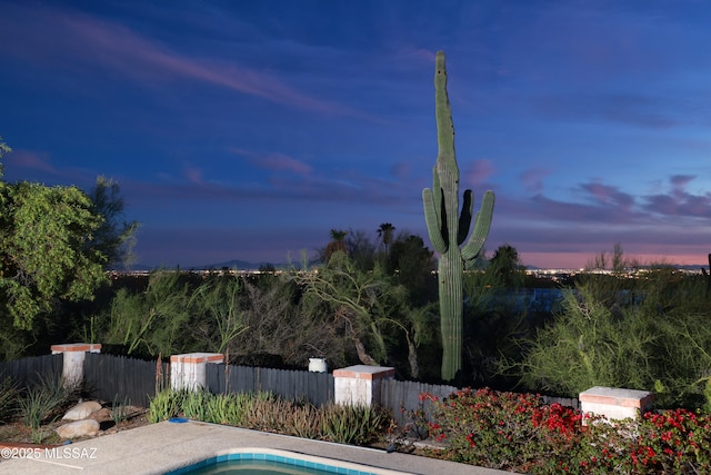 outdoor pool with fence