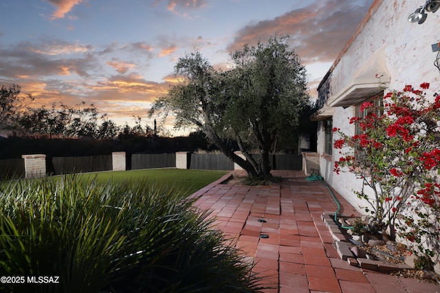 view of patio with fence