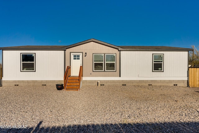 view of manufactured / mobile home