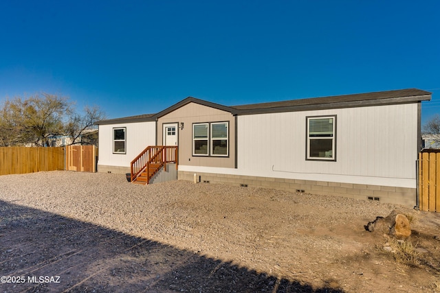 view of rear view of property