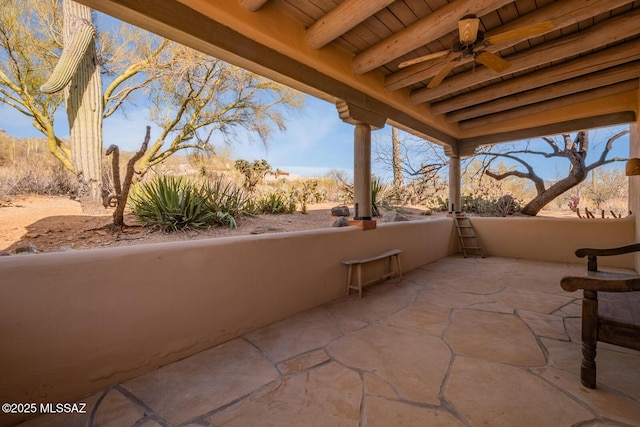 view of patio / terrace with ceiling fan