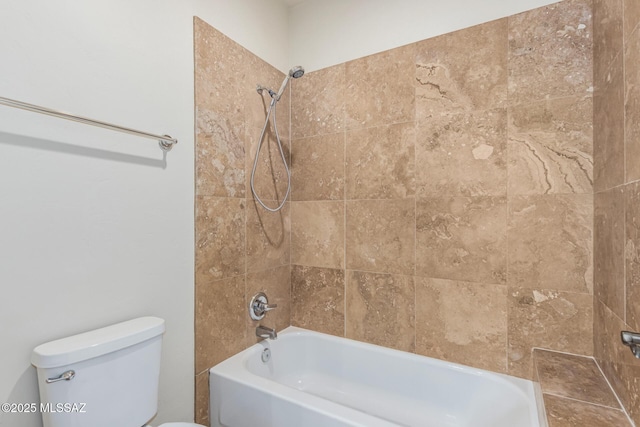 full bath featuring shower / tub combination and toilet