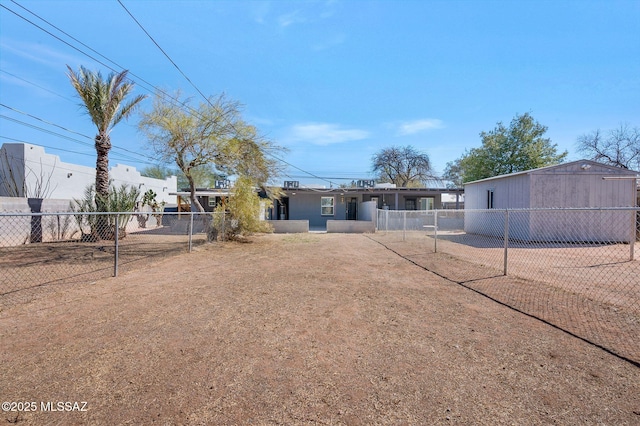 exterior space with fence