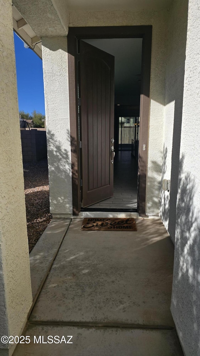 view of doorway to property