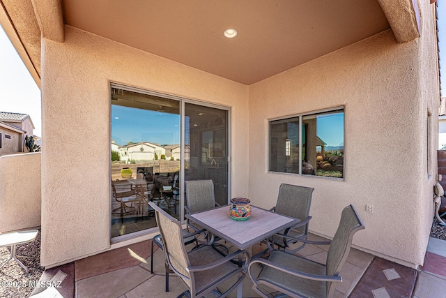 view of patio with outdoor dining area