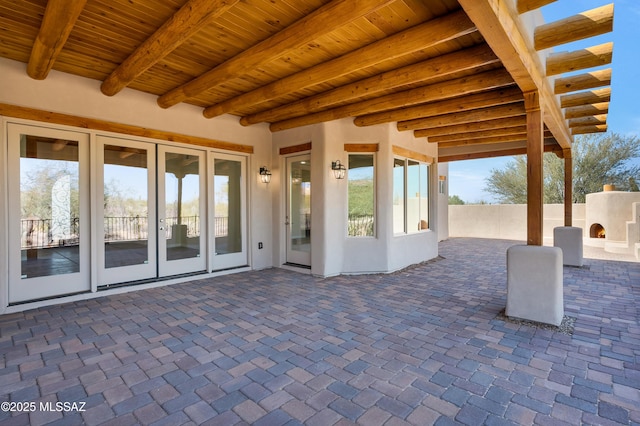 view of patio with french doors