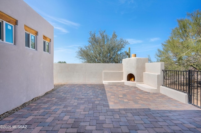 view of patio / terrace with fence