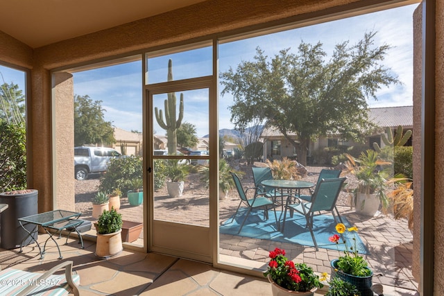 view of sunroom