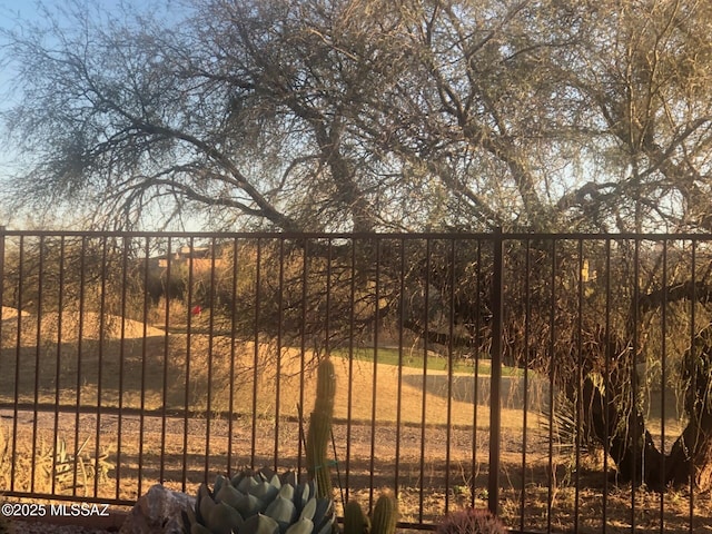 view of gate with fence