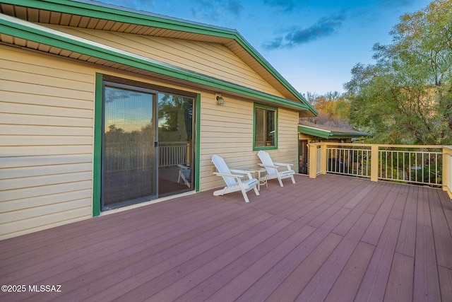 view of wooden terrace