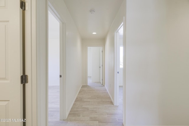 hall featuring light hardwood / wood-style floors