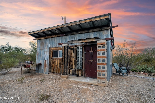 view of outbuilding with an outbuilding