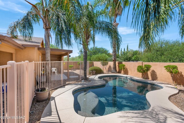 5897 E Cedarbird Dr, Tucson, AZ 85756 - view of pool featuring a fenced backyard