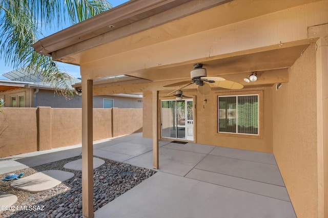 5897 E Cedarbird Dr, Tucson, AZ 85756 - view of patio with a ceiling fan