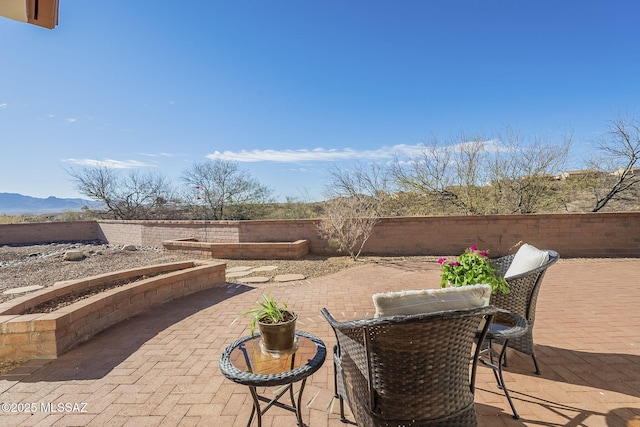 view of patio / terrace featuring a fenced backyard