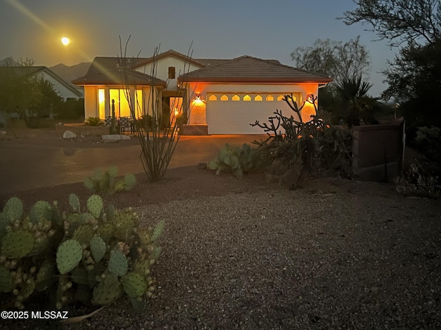 view of front of house featuring a garage