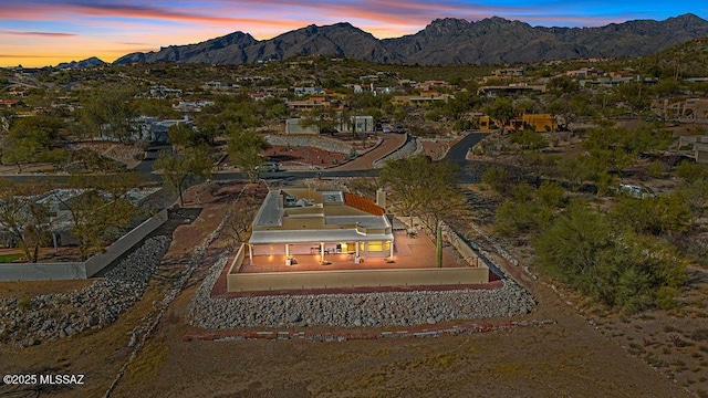 aerial view featuring a mountain view