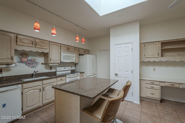 full bathroom with visible vents, a sink, a shower with door, and double vanity