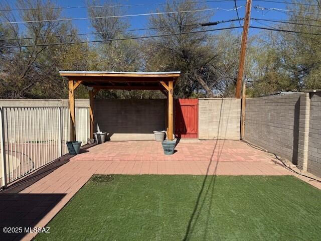 view of patio / terrace with a fenced backyard