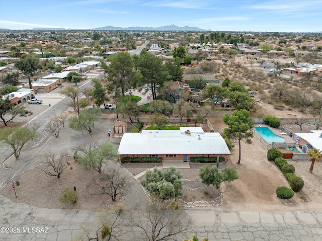 bird's eye view featuring a mountain view