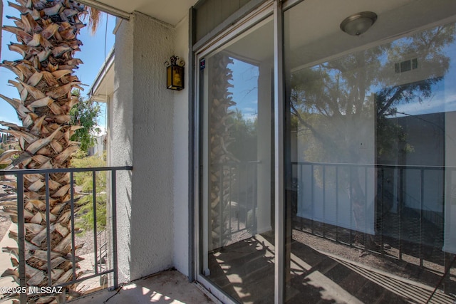 balcony with visible vents