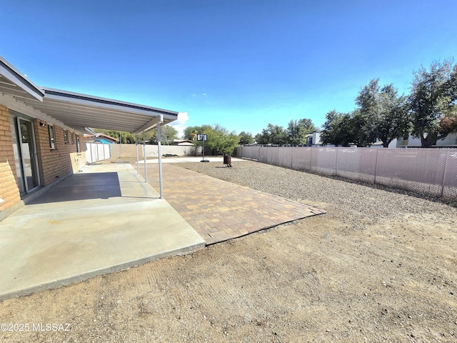 view of patio / terrace featuring a fenced backyard