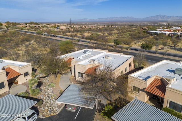 bird's eye view featuring a mountain view