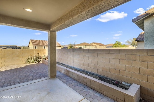 view of patio / terrace with a fenced backyard