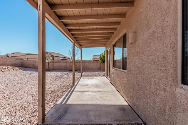 view of patio / terrace with a fenced backyard