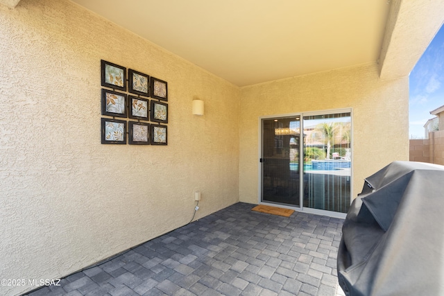 view of patio with grilling area