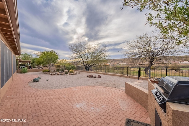 view of patio / terrace with a fenced backyard