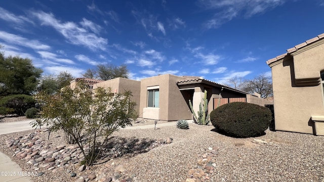 view of home's exterior featuring stucco siding