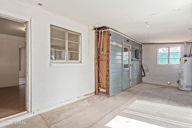 interior space with water heater