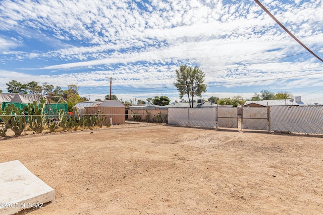 view of yard with a playground and fence