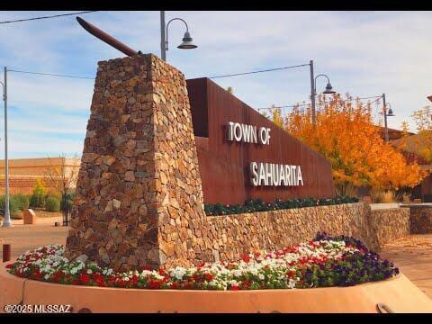 view of community sign