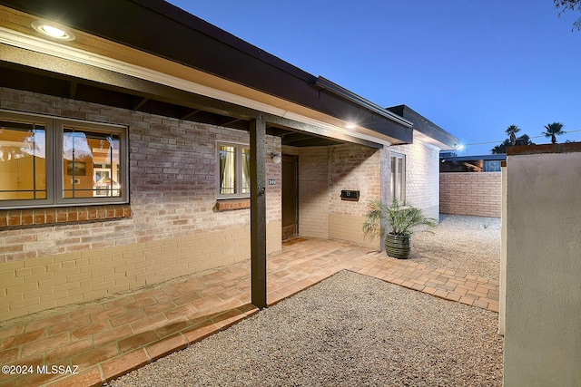 view of patio / terrace with fence