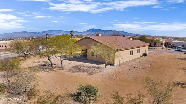 aerial view featuring a mountain view