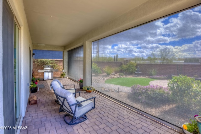 view of sunroom / solarium