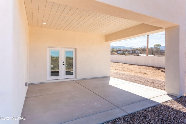 15809 N Twin Lakes Dr NW, Tucson, AZ 85739 - view of patio / terrace with french doors and fence