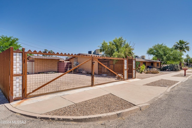 view of gate featuring fence private yard