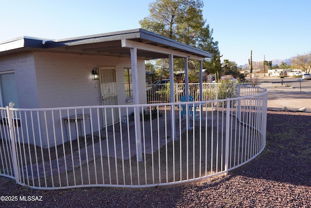 exterior space featuring fence