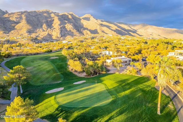 property view of mountains featuring golf course view