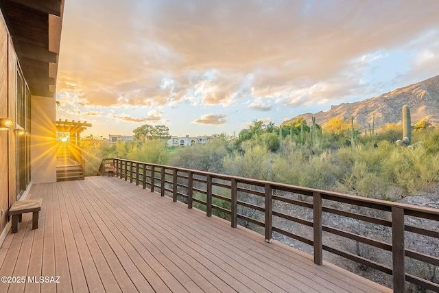 view of deck at dusk