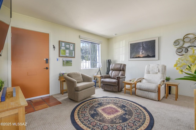 view of carpeted living room